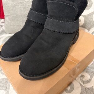 UGG Black Suede Ankle Boots brand new condition